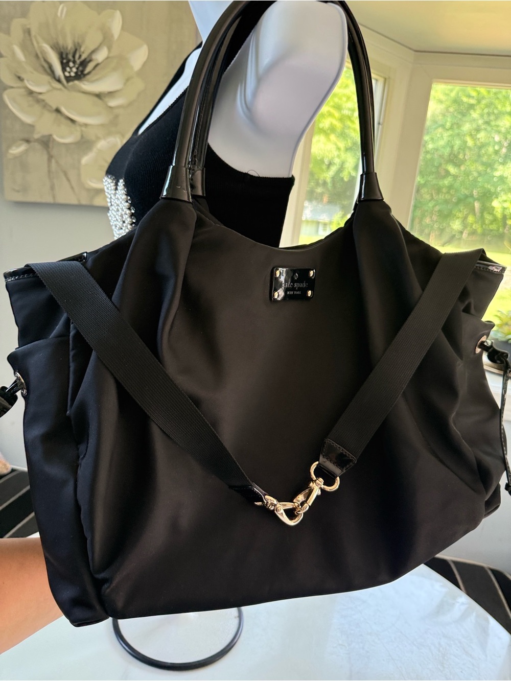 kate spade Black Nylon Tote with Dual Straps